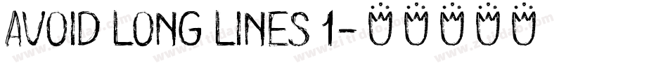 Avoid Long Lines 1字体转换